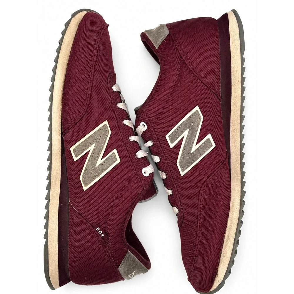 New Balance 501 Men's Size 10.5 D Burgundy Maroon Retro Running Shoes MZ501POY